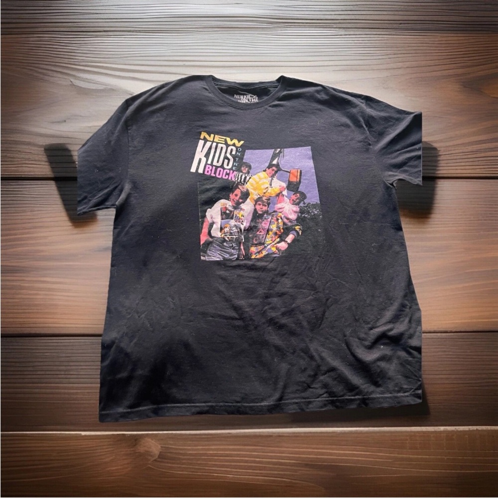 New Kids on the Block Black Graphic T-Shirt